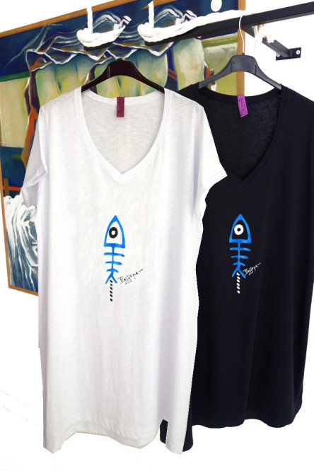 Μπλουζοφόρεμα royal fish Cotton Oversized