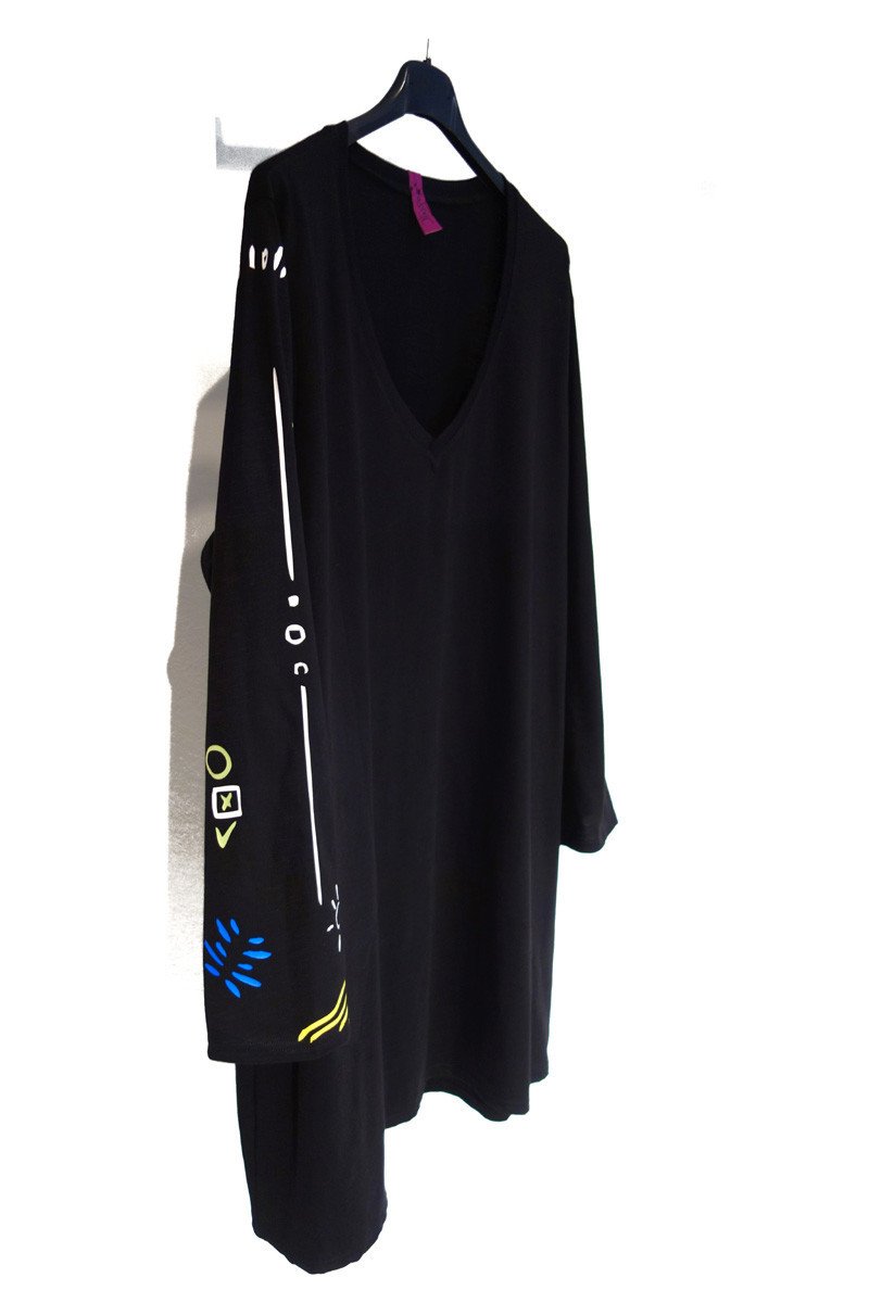 Μπλουζοφόρεμα ήλιος Με V Cotton 7197 Μ/Μ