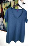 T-shirt μονόχρωμο βαμβακερό cotton σε άλφα άνετη γραμμή