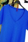 T-shirt μονόχρωμο βαμβακερό cotton σε άλφα άνετη γραμμή