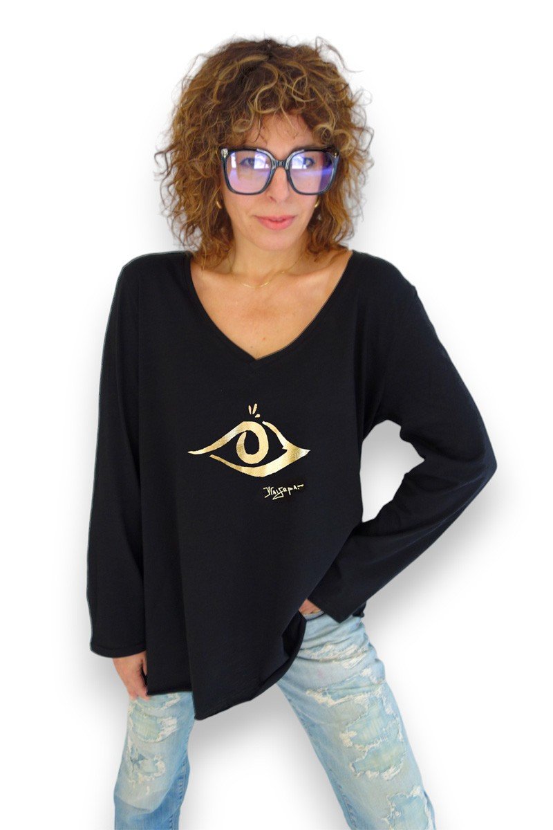 T-shirt με Χρυσό Μάτι T-shirt με Χρυσό Μάτι