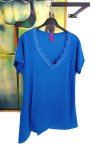 T-shirt Με δαντελάκι Κοντό Μανίκι Cotton σε άλφα άνετη γραμμή