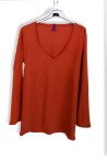 T-shirt oversized Με V Λαιμόκοψη cotton