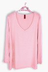 T-shirt oversized Με V Λαιμόκοψη cotton