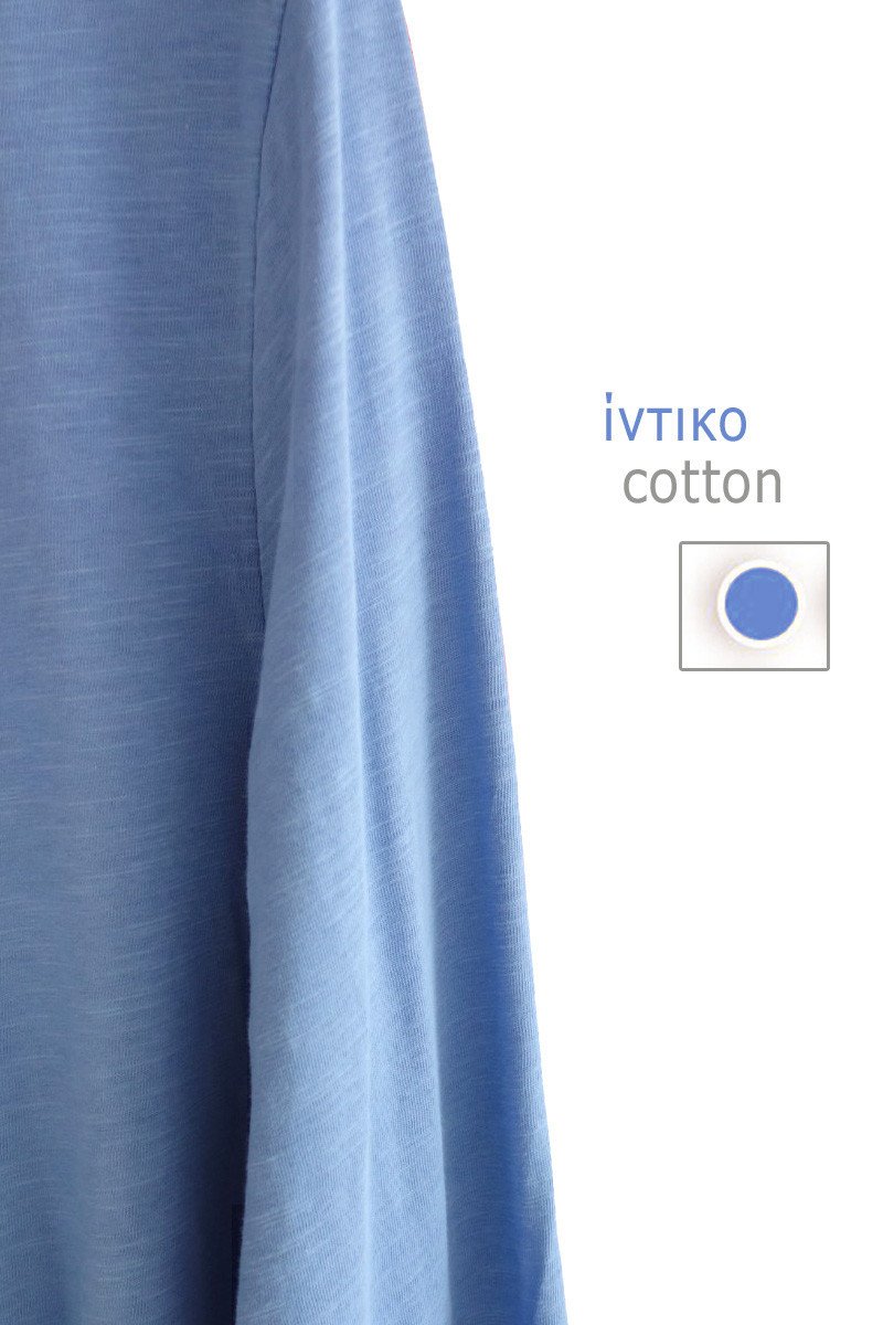 T-shirt oversized Με V Λαιμόκοψη cotton