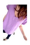 T-Shirt με V λαιμόκοψη Cotton