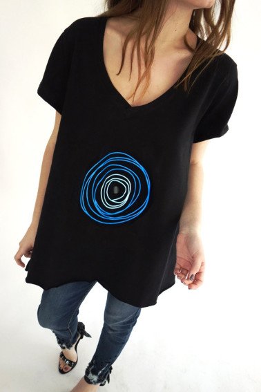 Τ-Shirt Στάμπα Κύκλους Μάτι 2252