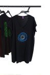 Μπλουζοφόρεμα ματι κύκλους cotton με V 724