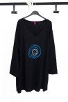 Μπλουζοφόρεμα Μάτι Κύκλους Cotton με V 7184 Μ/Μ