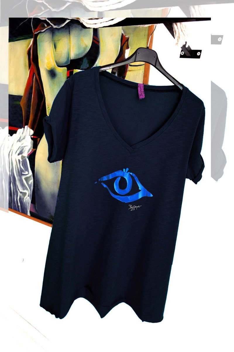 T-Shirt Blue Eye Ιριδίζον κ.μ 1252